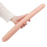 Realistic Double Ended Dildo Adult Toy Lesbian, 19.09 Inch Double Sided Dildos for Women, Waterproof Flexible Double Dong with Curved Shaft for Vaginal G-spot and Anal Play