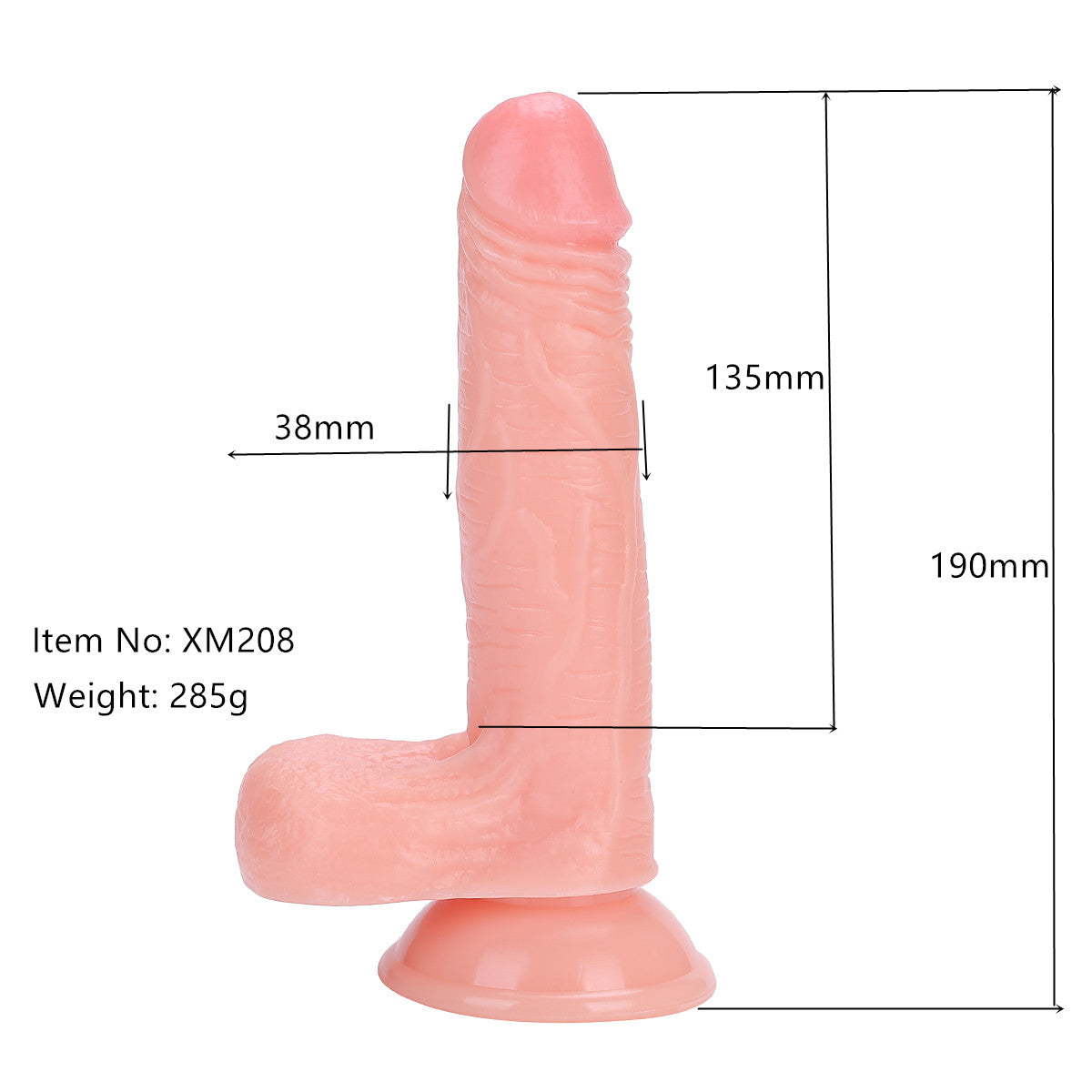 Thrusting Brown Realistic Dildo Sex Toys for Women - 7.48inches