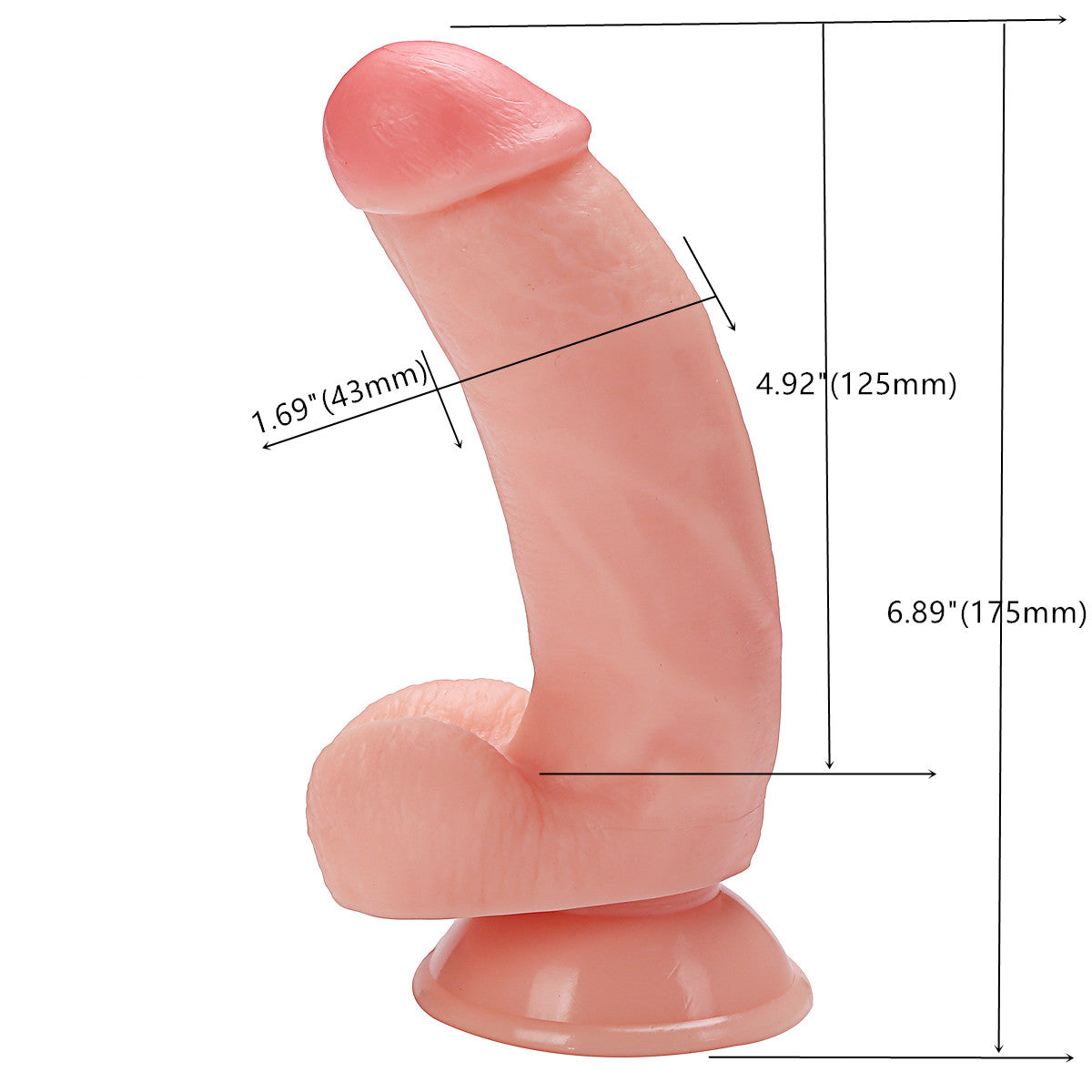 Realistic Tilt Dildo Sex Toy 6.89 inches