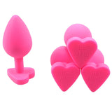 New Heart Shaped Anal Plug in Pakistan Pink Silicone Butt Plug Anal Beads - High Quality