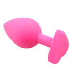New Heart Shaped Anal Plug in Pakistan Pink Silicone Butt Plug Anal Beads - High Quality