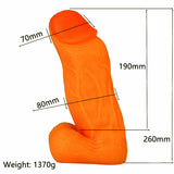 HUGE & THICK BROWN DILDO FOR WOMEN - 100% BEST QUALITY SILLICONE - USA IMPORTED 1.5KG