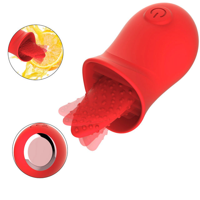 Rose Shape Tongue Licking Vaginal Breast Nipple G Spot Massager Sex toys in Pakistan