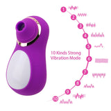 Erotic Penguin Vibrator Nipple Clitoral Stimulator 10 Speeds Silicone G-spot Sex Oral Licking Tongue Sucking Sex Toys for Women